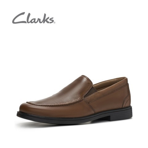 CLARKS 그 락 남자 슈즈 UNALDRICSLIP 캐쥬얼 비지니스 로퍼 편리함 배기 펀치 정장슈즈 캐쥬얼정장신발