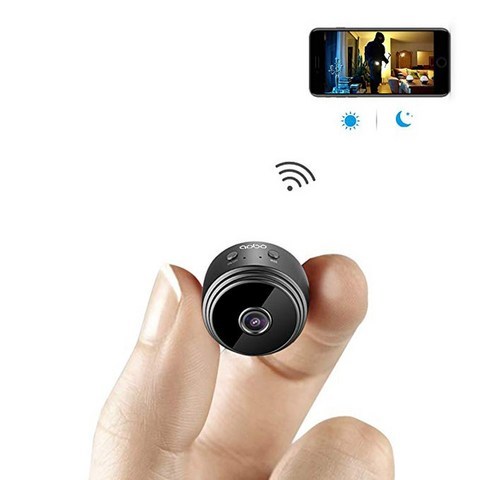 JL WIFI 미니 카메라 홈 카메라 야간에 사용 가능 웹캠, 검정