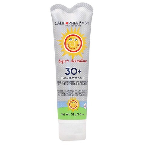 캘리포니아베이비 슈퍼 센서티브 하이 프로텍션 비건 유아 선크림 SPF30+, 51g, 1개