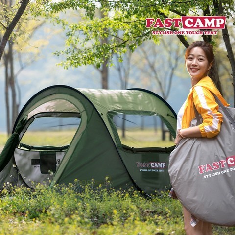 패스트캠프 오페라3 원터치 텐트 3-4인용, 그린그린
