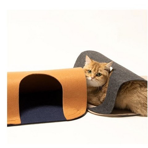 펫홀릭 DIY 미로터널 고양이 터널 반려묘 장난감 방석 주머니 209, 펠트 2 개, 51 6 51
