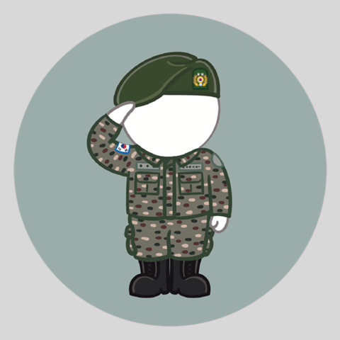 군인 스티커 001 대한민국 육군 병사