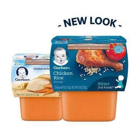 Gerber 2nd Foods Chicken Rice Dinner 4 OZ Tubs (2 CT/Pack)/9257477, 상세내용참조