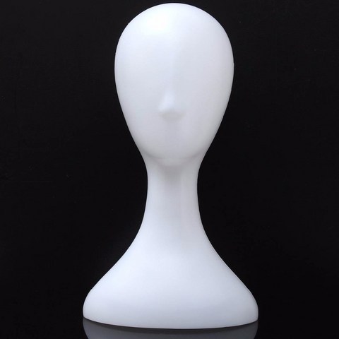 467396 / Cammitever 여성 플라스틱 추상 마네킹 manikin 머리 모델 가발 머리 디스플레이 스탠드 (흰색)