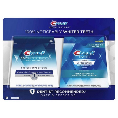 크레스트 3D 치아 미백 화이트 스트립스 48매 미국 대용량 CREST 3D WHITE