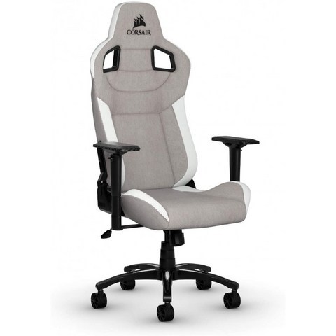 CORSAIR T3 RUSH 게임용 의자 편안함 디자인 회색/흰색: 가구 & 장식, 단일옵션