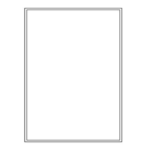 오피스라벨 A4 라벨지 1칸(상지칼선) 100매 흰색 다용도라벨 분류표기용라벨 상칼라벨 폼텍 규격 라벨용지 라벨지, 1칸(상칼)