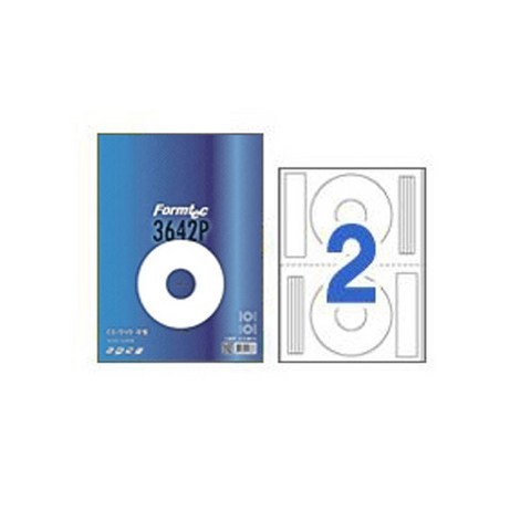 폼텍 CD DVD 라벨지IJ-3642P 일반지 100매 2칸