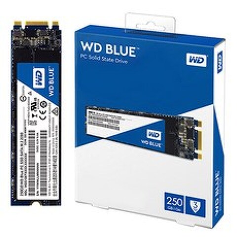 WD BLUE 3D NAND SATA SSD M.2 2280, WDS250G2B0B, 250GB