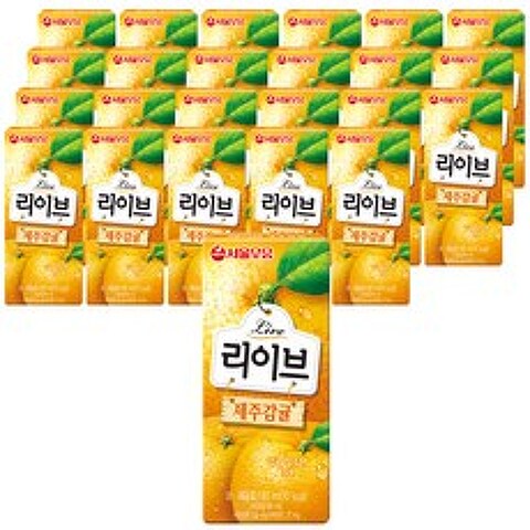 서울우유 리이브 제주감귤 주스, 190ml, 24개