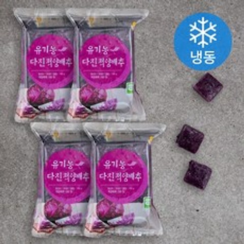 우리땅 유기농 인증 다진적 양배추 (냉동), 100g, 4팩