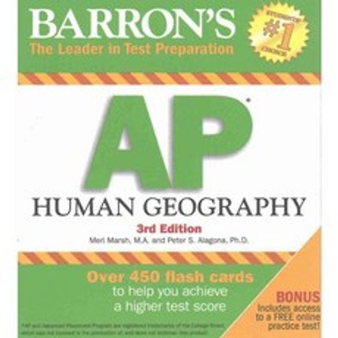 Barrons AP Human Geography Flash Cards, Barrons Test Prep