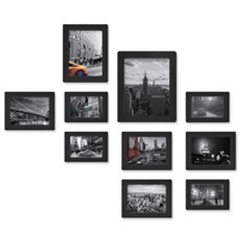 왈가닥스 페이퍼갤러리 프레임 10p + 뉴욕 포토카드 10p, 블랙