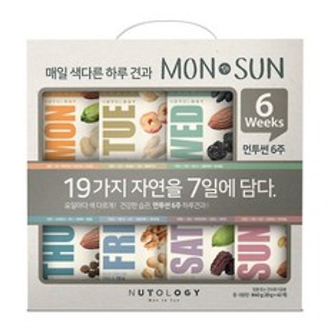 넛톨로지 먼투썬 6주 하루견과, 20g, 42개입