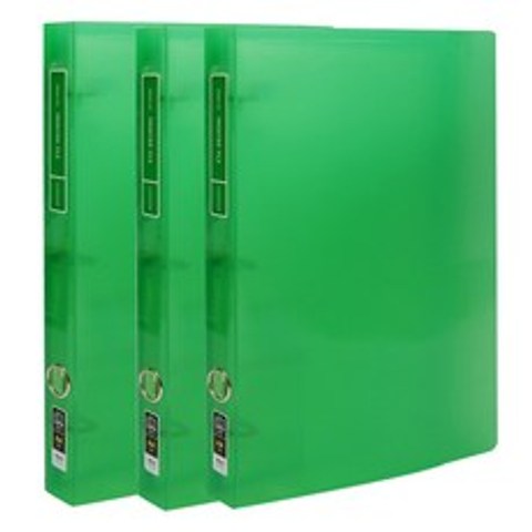 투명 프론티어 바인더 프리미엄 2cm 3공 A4, 녹색, 3개