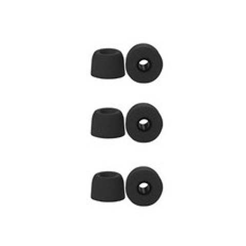 로랜텍 유선 무선 공용 메모리폼 이어팁 T 4.5mm S + M + L 세트, 블랙