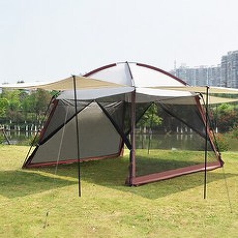 타프스크린형 텐트 풀세트, 랜덤발송(가방, 파우치, 바닥 매트), 1세트