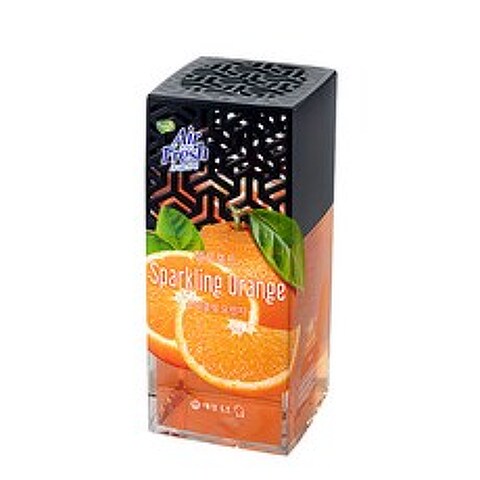 에어후레쉬 젤로포트 실내용 방향제 본품 스파클링 오렌지, 120g, 1개