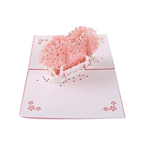 이음드림 벚꽃엔딩 3D 입체팝업카드, 혼합색상, 1개