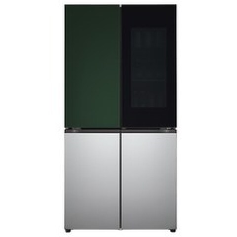 LG전자 LG오브제컬렉션 노크온 양문형 냉장고 그린 실버 M870SGS451 870L 방문설치