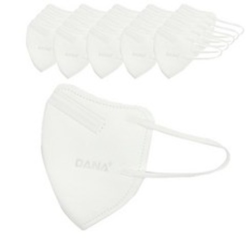 다나마스크 컬러마스크 유아용 퓨어 화이트 XS 초소형, 5개, PURE WHITE(퓨어 화이트)(흰색귀끈)