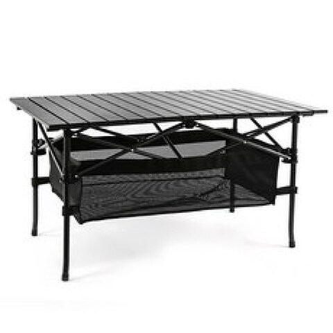 코멧 알루미늄 접이식 캠핑 테이블 대형 블랙 95x55x50cm