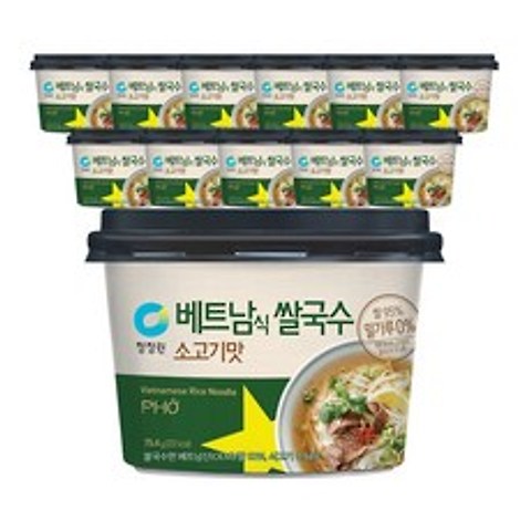 청정원 베트남식 쌀국수 소고기맛, 75.4g, 12개
