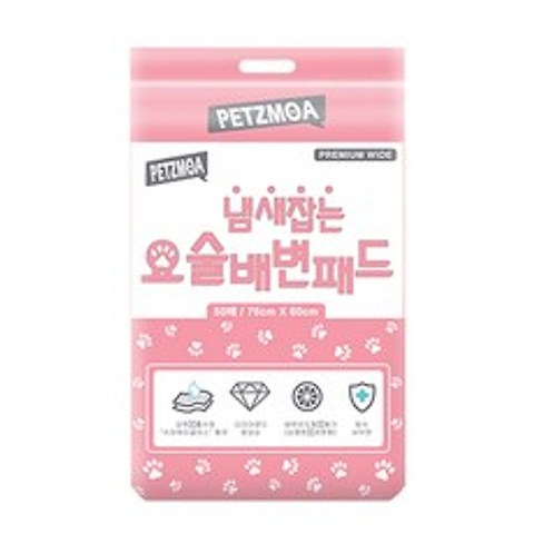 페츠모아 냄새잡는 요술 배변패드 50매, 1팩