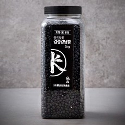 도정공장 씻어나온 검정강낭콩, 2kg, 1통