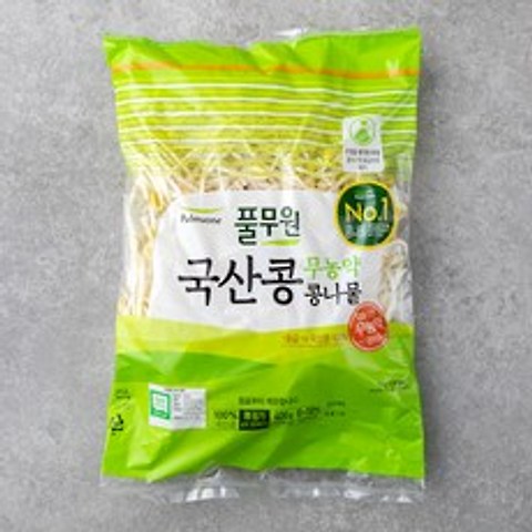풀무원 국산콩 무농약 인증 콩나물, 400g, 1팩