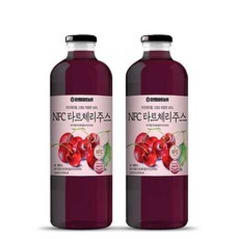 참앤들황토농원 맛있는 NFC 타트체리주스, 1000ml, 2개