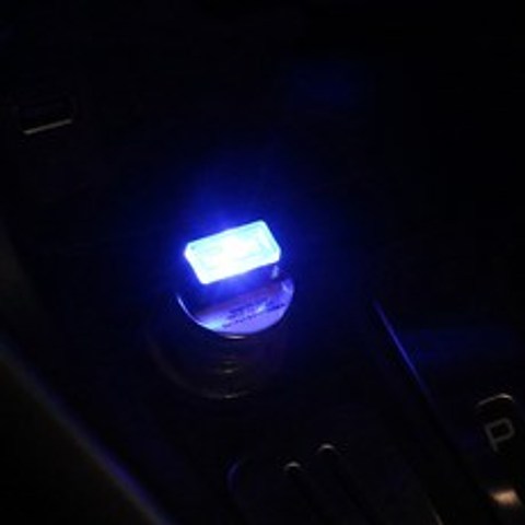 삼에스 차량용 미니 USB 무드등 A60, 블루, 1개