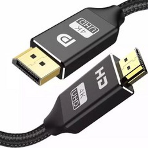 림스테일 휴런 DP TO HDMI 케이블 V1.2 블랙, 1.5m
