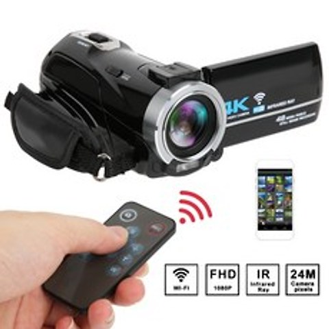 캠코더 camara profesional 4K Camcorder HD Infrared Night Vision Digital Video Camera Wifi with Mic, ColorTxt SizeTxt