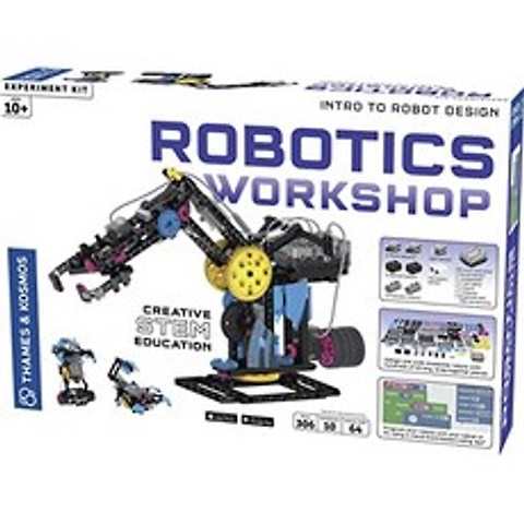 Thames Cosmos Robot Workshop Model Building Science Experiment Kit Build Program 10 Robot with Ultrasonic Sensor to Apps for iOS Android Apps, 본상품