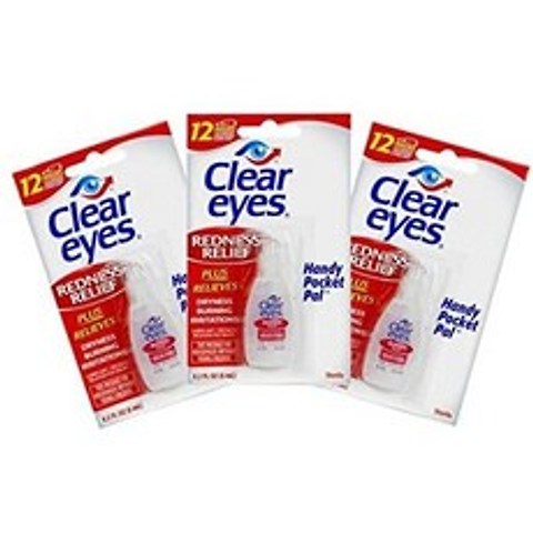 클리어 아이즈 레드니스 릴리프 아이드롭 (6ml) x3개 팩 Clear Eyes Redness Relief (6ml) x3