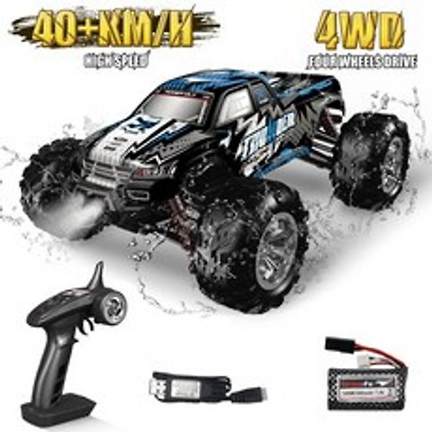 RC카 2.4G RC Car 40KM/H High Speed Racing Remote Control Truck for Adults 4WD Off Road Monster Trucks Climbing Vehicle Christmas Gift, 1 Truck Battery 193