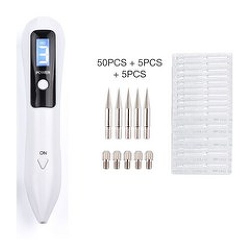 50PCS Plasma Pen Needles with LCD Plasma Pen For Laser Skin Dark Spot Remover Mole Tattoo Removal Skin Care Machine, White_2