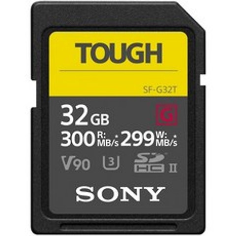 미국배송 Sony SF-G32T/T1 고성능 SDXC UHS-II 클래스 10 U3 플래시 메모리 카드(최대 300MB/s 32GB 블, 1