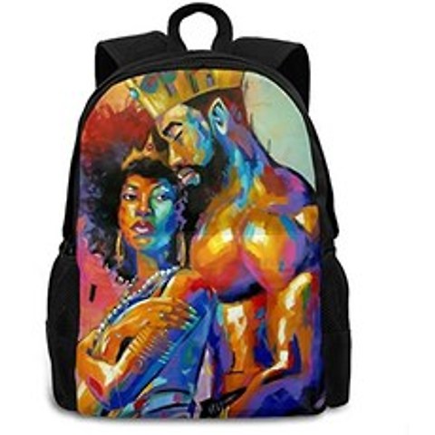 Laptop Backpack The Nightmare Before Chris (African American Lovers Couple Painting Adult Backpack), 본상품