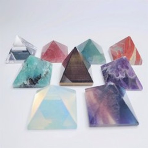 천연 원석 피라미드 약3cm명상 풍수 용품 건강 힐링, 오팔