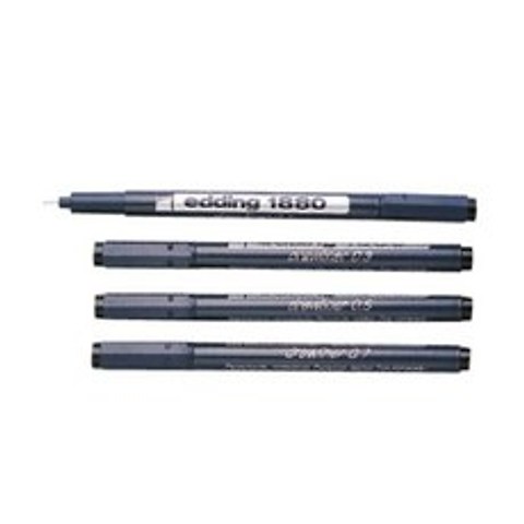 [바보사랑] 에딩 제도필기용펜 e-1880(1자루 0.1mm 흑색), 상세 설명 참조