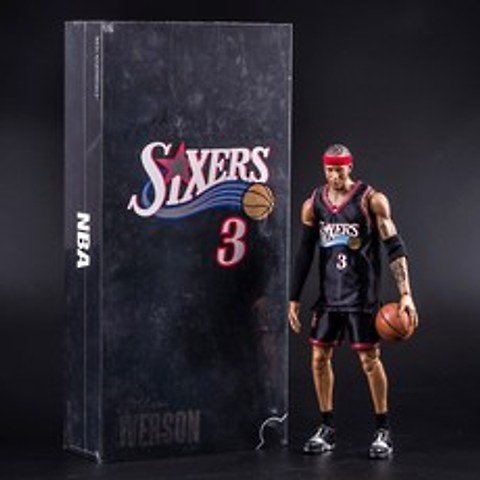 NBA 피규어 정품 농구 코비 조던 커리 하든로드맨 아니버슨, 블랙아이버슨 33cm개