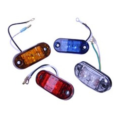 세미카 SORI 미니 LED 2구램프 미등 화물차 차폭등 LED시그널, 24V 백색(투명)