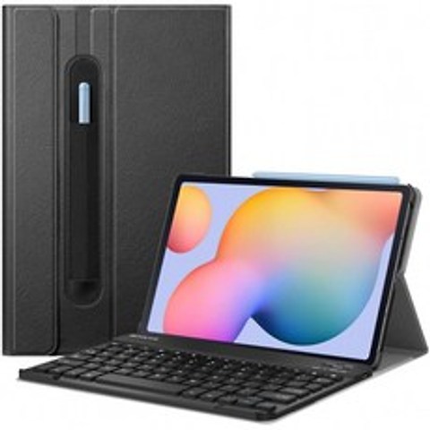 Samsung Galaxy Tab S6 Lite 10.4 2020 모델 SM-P610 (Wi-Fi) SM-P615 (LTE) 용 Fintie 키보드 케이스 보안 S 펜 홀더가있, 단일옵션, 단일옵션