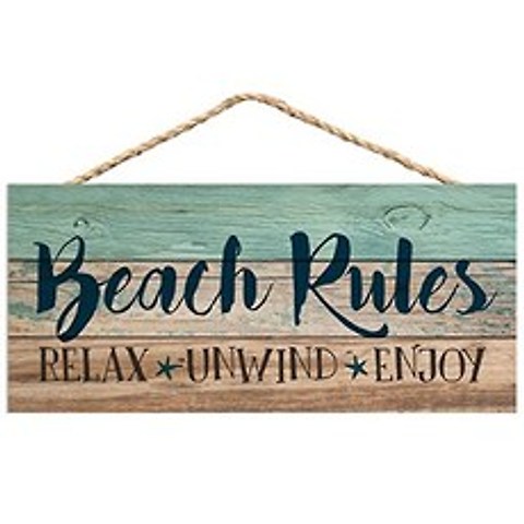 해변의 규칙 편안한 휴식 극복하는 5 x 10 우드 플레이트 디자인 매달려 로그인, 본상품