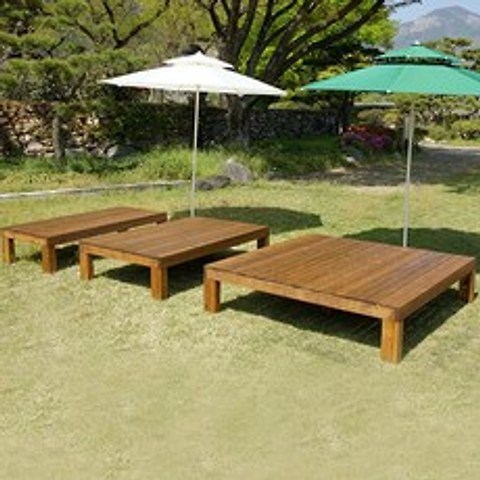 엉클트리 야외 평상 테이블 야외용 마루 원목 정원 파라솔 조립식 세트, 파라솔 특대형 초록(2700mm)