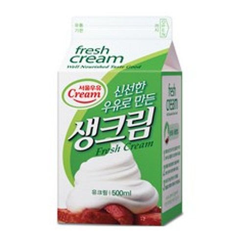 베이킹파티 서울우유 생크림 500ml, 아이스박스구매하지않음