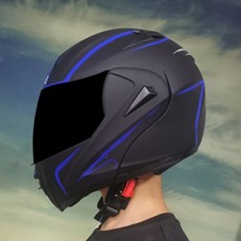 더블 렌즈 뒤집기 오토바이 헬멧 모토 크로스 풀 페이스 헬멧 레이싱 헬멧 M L XL XXL|flip up motorcycle helmet|full face helmetface, S, 1개, b5