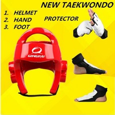 가라데 산다 헬멧 태권도 킥복싱 헤드 기어 가드 헤드 기어 태권도 장갑 싸우는 손 보호대 tkd 발 보호대 kta|gloves taekwondo|glove controllerprotector led, 1개(A4), 2(A4)